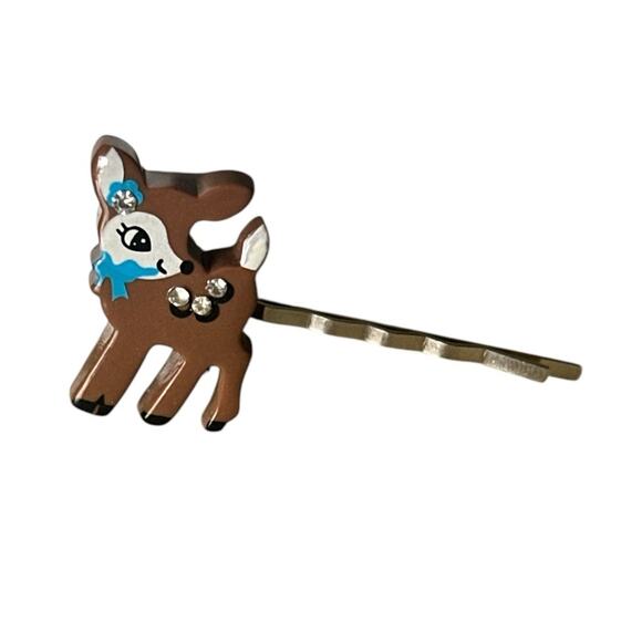 Other - Girls Brown Deer Hairpin Whimsical Forest Animal Bambi Like Hair Accessory